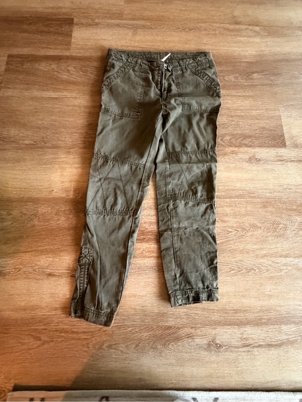 Free People Woman’s Olive Green Utility Cargo Pants